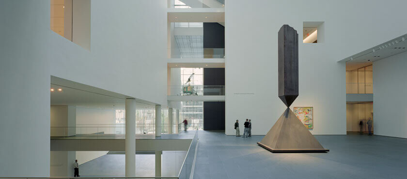The Donald B. and Catherine C. Marron Atrium looking east towards 5th Avenue photographed by Timothy Hursley.